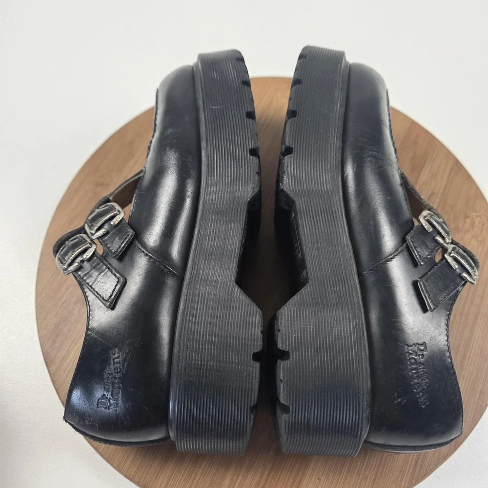 Vintage Dr. Martens 8305 Mary Jane Shoes Womens Sz 7 Black Platform Double Strap